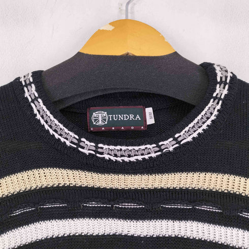 ツンドラ tundra カナダ製 立体編み 3Dコットンニット メンズ JPN:M